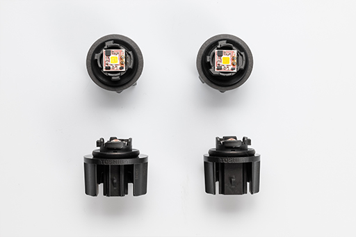 socket type LED lamp (side & top view)